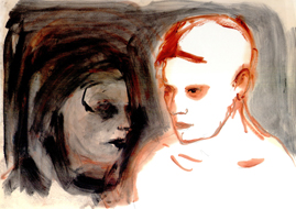 gone, 2016, Oil on paper, 21x30cm